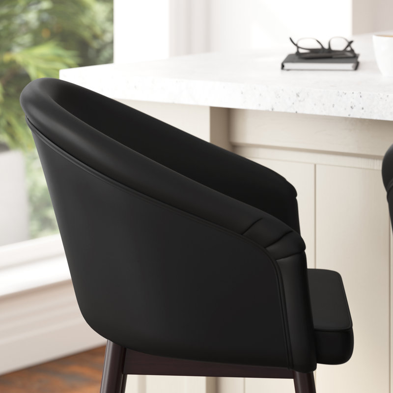 Tabouret de bar et de comptoir Brida, Noir, Tabouret de bar (siège d'une hauteur de 30 po)