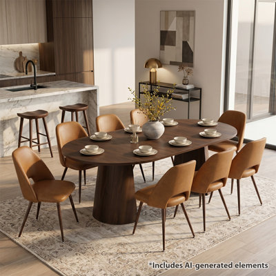 Ensemble de table de salle à manger extensible de 47 à 83 po avec chaises rembourrées