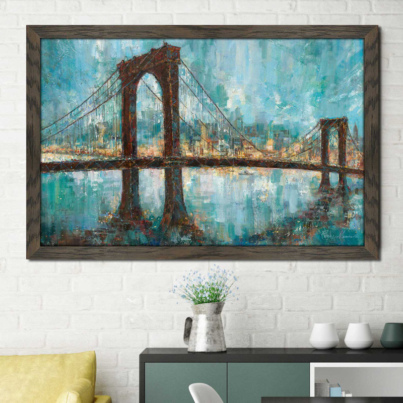 «Manhattan Memories II» par Ruane Manning - reproduction de cadre photo, H 35,5 po x l 51,5 po x P 0,75 po