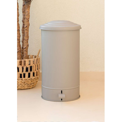 Durable Galvanized Storage Bin, 12.6 x 10.2 x 20.5 Inches, Beige | 100% Galvanized Steel Construction, Rust-Resistant | Ideal for Organizing Home, Garage, & Outdoor Spaces, Stylish and Functional Design