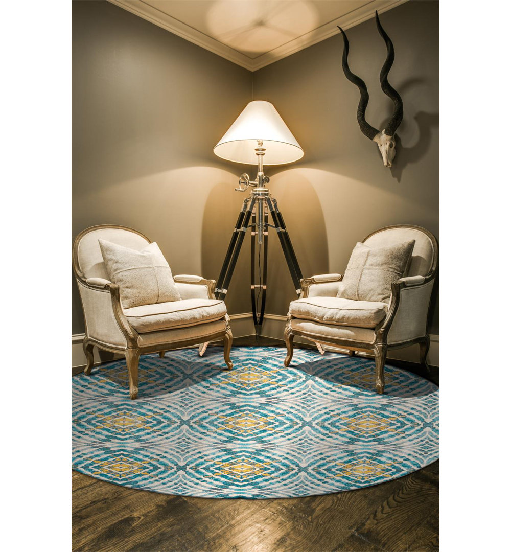 Aadil Geometric Teal Area Rug Dakota Fields Rug 
