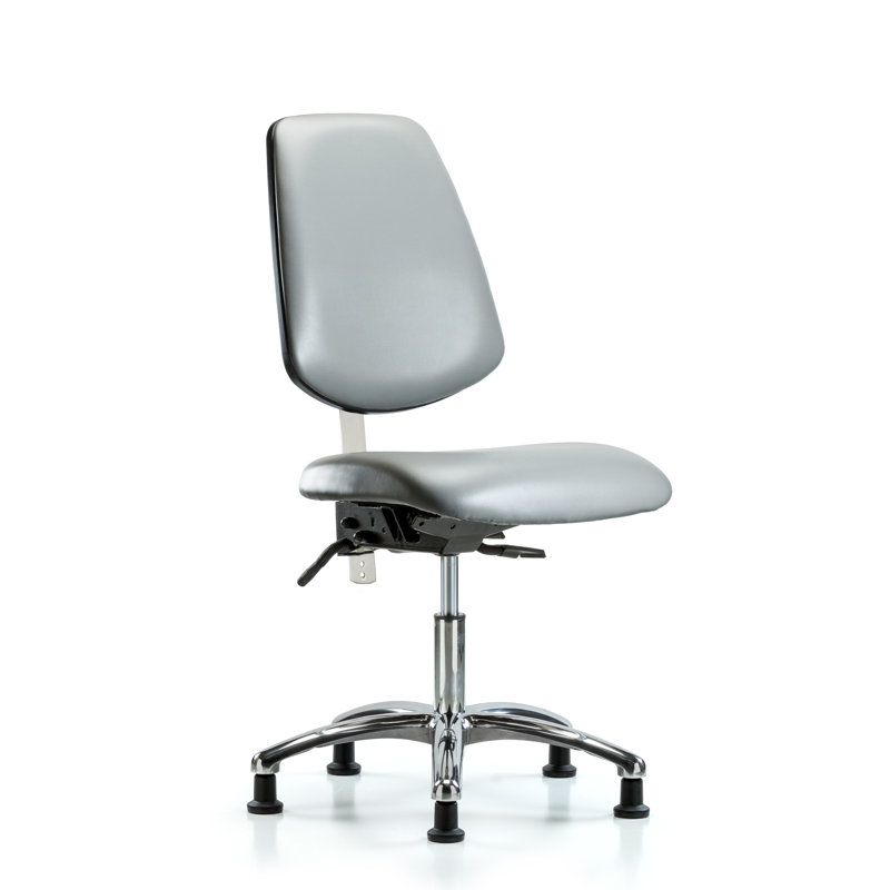 Kurosh Vinyl Task Chair, Casters, Sterling, 29'' H