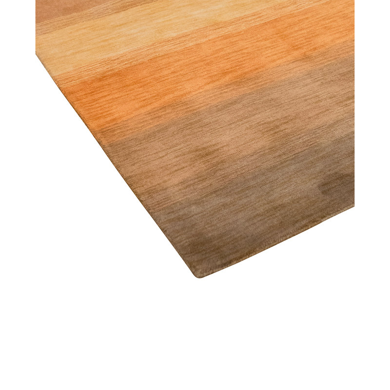 Hand Knotted Wool Striped Area Rug
