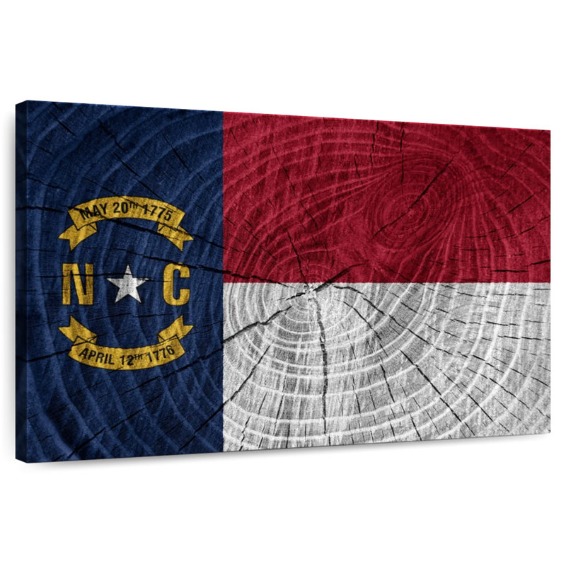 Wood Texture North Carolina Flag