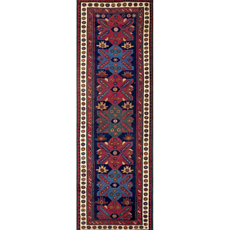 Antique Kazak Caucasian Blue 1900s Rug