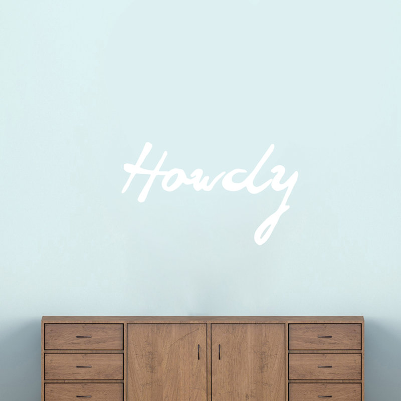 Décalcomanie murale howdy, Blanc