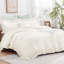 Housse de couette en vichy Andency pour très grand lit, housse de couette Sage Ruffle Farmhouse, ensemble de housse de couette en microfibre pré-lavée 3 pièces avec fermeture à glissière et attaches d'angle, 104 x 90 po-124609536-124609542