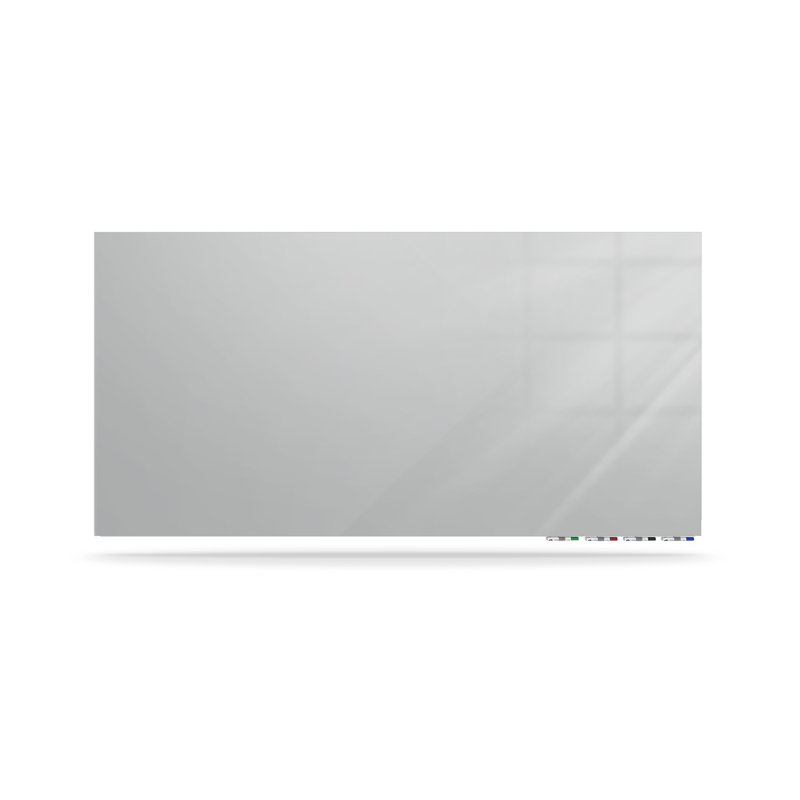 Tableau magnétique horizontal en verre Aria, H 48 po x l 72 po, Gris