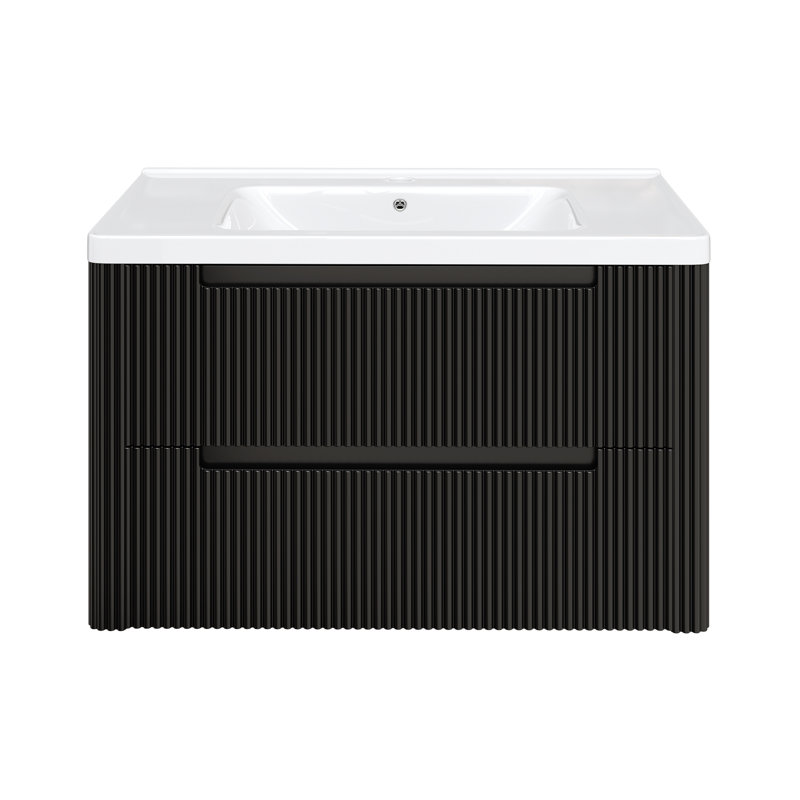 Meuble-lavabo à 2 tiroirs Linear Series, Noir, 36"