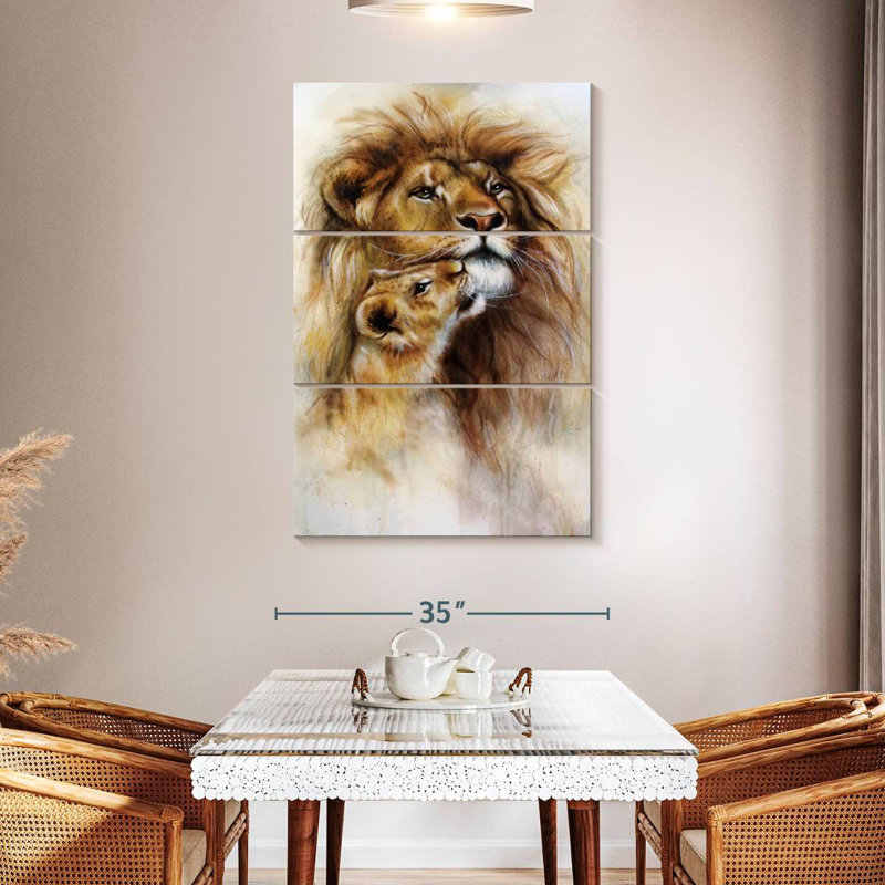 Brampt Lion And Lioness Romance, 57" H x 36" W