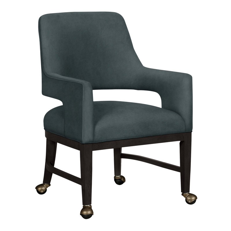 Josie Grande Upholstered Arm Chair, Perigold Posh Oat, Charcoal
