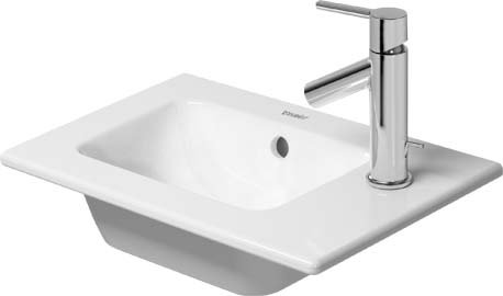 Ceramic Rectangular Vessel Bathroom Sink with Overflow