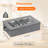 Fabric Sliverware Storage Box With Lid, Grey