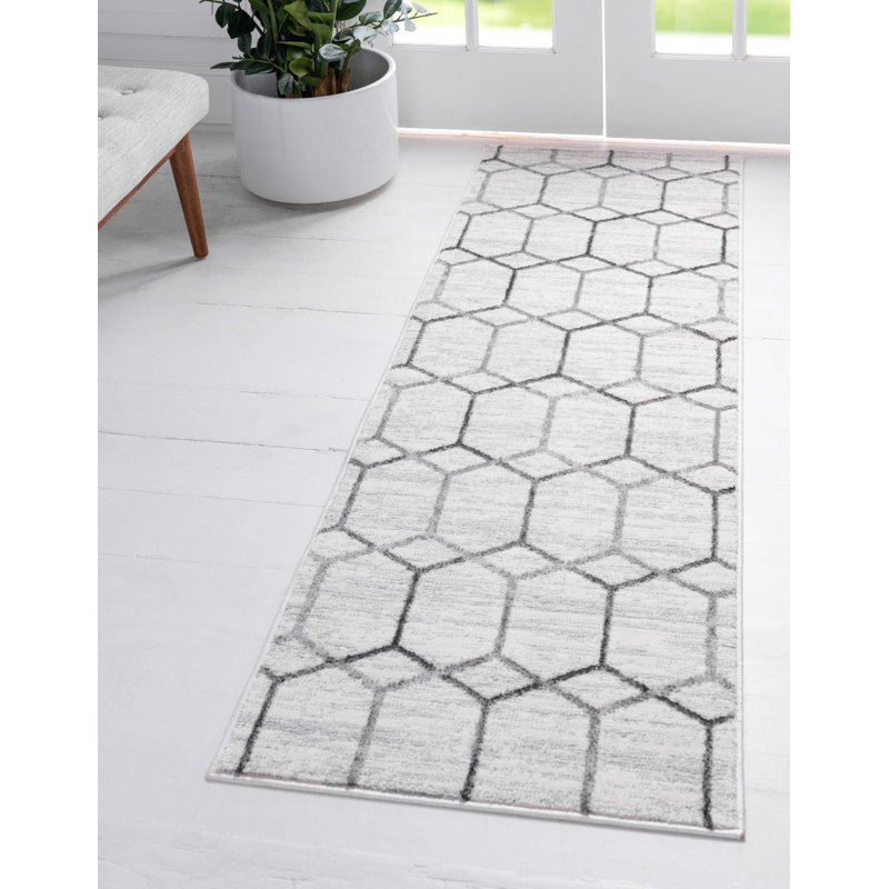 Tapis ivoire / gris Isayana, Tapis de couloir : 3 pi x 10 pi