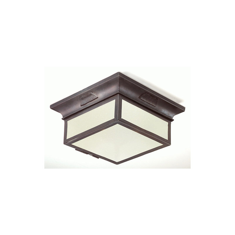 Newton 2 - Light Flush Mount, 60W Medium Base, Clear Seeded