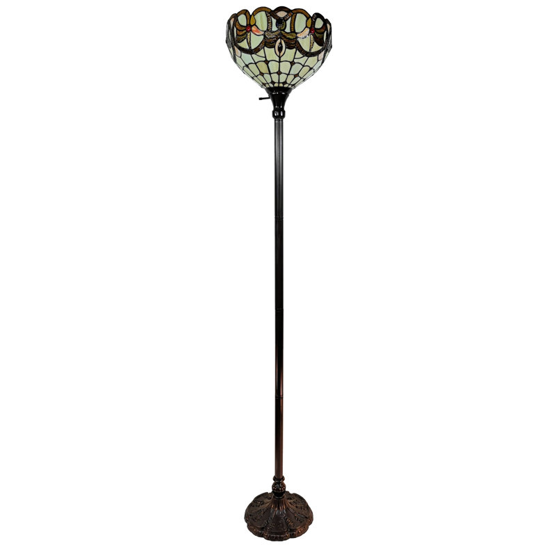 Haught 72'' Dark Bronze Torchiere Floor Lamp