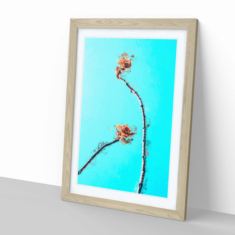 Flowers in Nigeria in Abstract - Picture Frame Painting Print, 91cm H x 60cm W x 2cm D, Oak