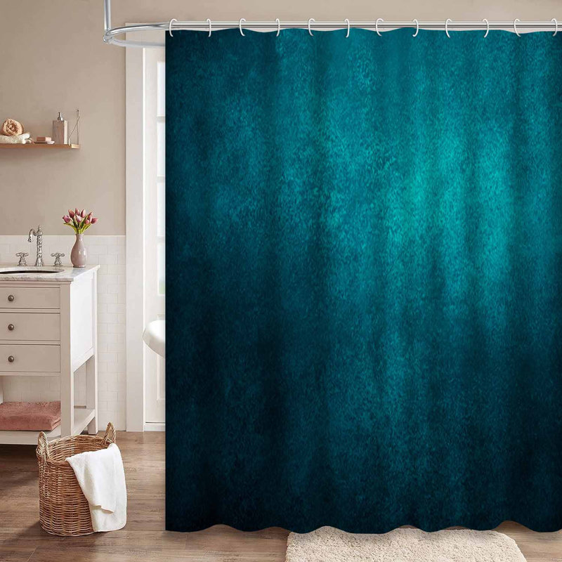 Rideau de douche noir foncé avec 12 crochets, L 72 po x l 84 po