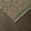 Anaconda Machine Woven Wool Oriental Area Rug in Sage/Dusky Pink