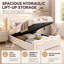 3FT Single Ottoman Bed Frame with Hydraulic Storage & LED Lights-135052628