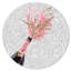 Sparkly Champagne Round Print-55421771