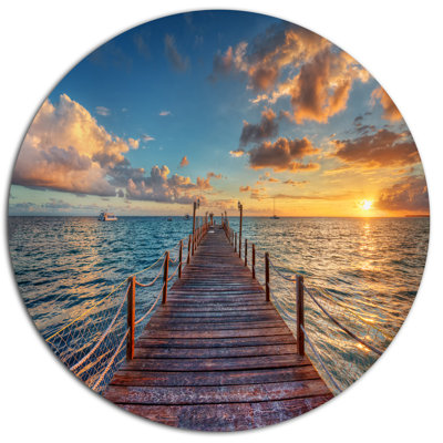 " Brilliant Sunrise Over Sea Pier "