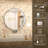 Akhiya Black Metal Frame LED Round Vanity Mirror with Lights, with Anti-Fog Dimmable Function-70405718