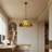 2-Light Antique Ceiling-Mounted Hanging Lamp