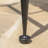 Industrial Coffee Table For Outdoor Area - Wood With Antiqued Finish, Black Metal Frame, Patio Antique Iron Design