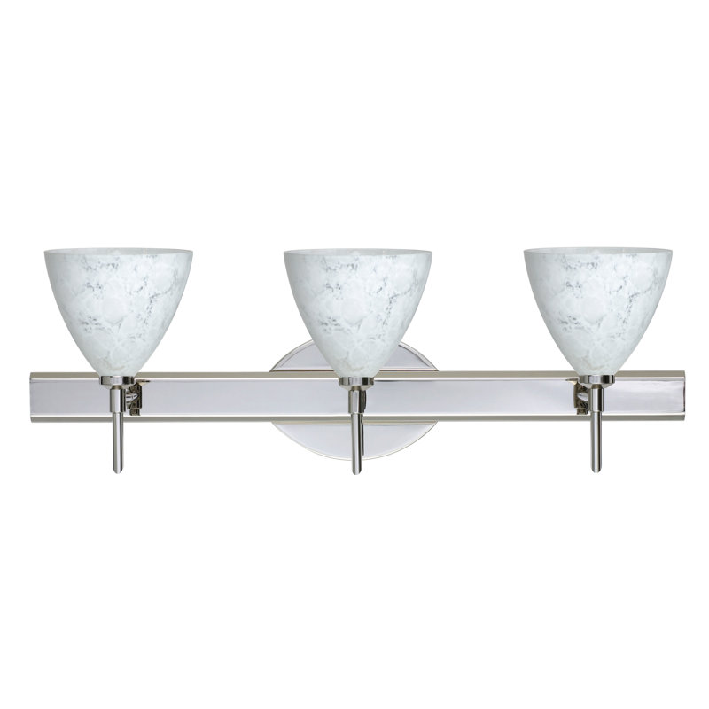 Mia 3 - Light Dimmable Vanity Light, Satin Nickel, Carrera, Incandescent