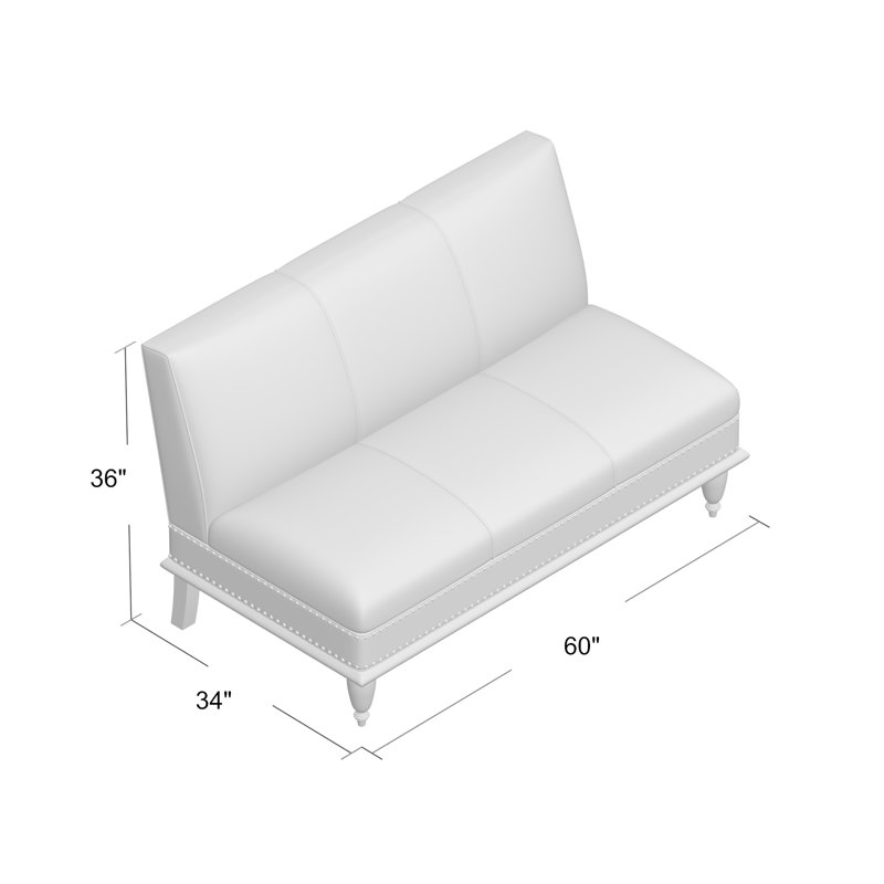 San Paulo Settee, Gray