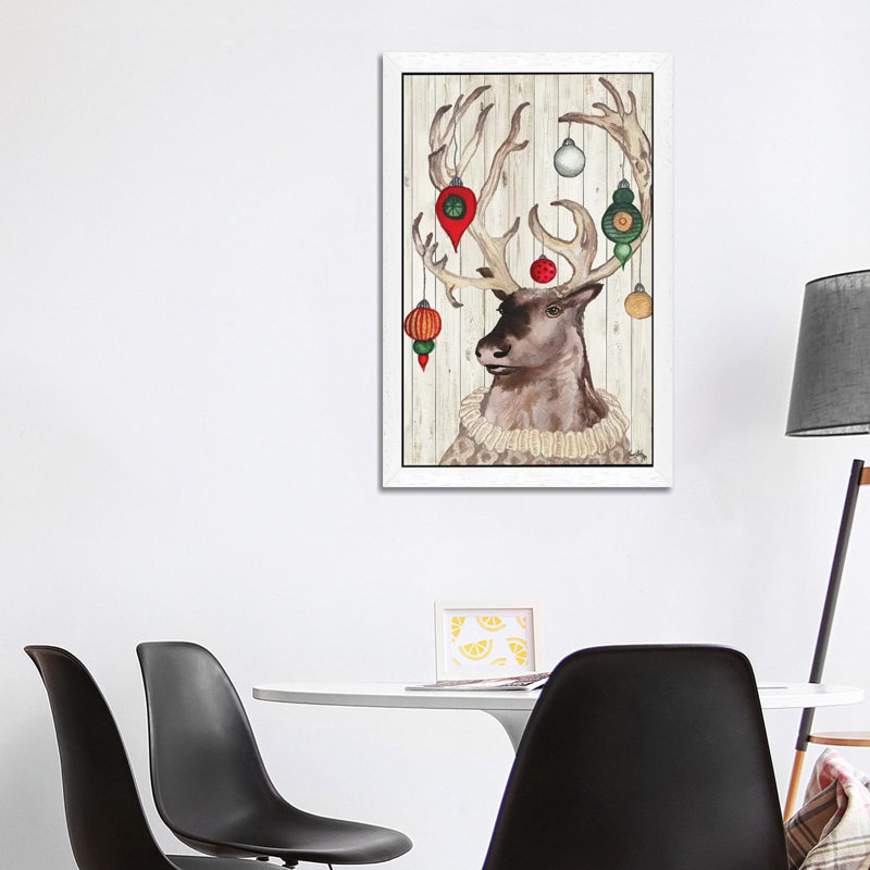 Christmas Reindeer I by Elizabeth Medley - Print on Canvas, 101.6 cm H x 66.04 cm W x 3.175 cm D, Wrapped Canvas