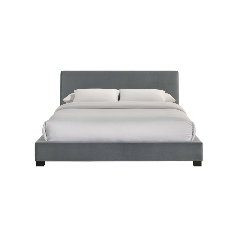 Lit Natalie UPH en velours gris, Double TG