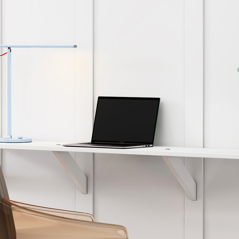 Bureau blanc grand lit - Solution compacte pour le bureau et les espaces invités, Grand lit