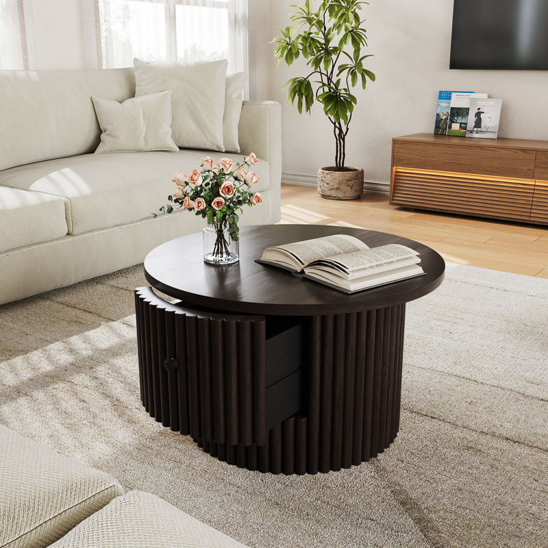 Table basse Avalie, Marron foncé