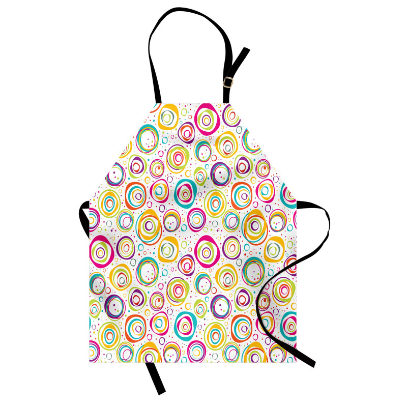 Multicolore, tablier géométrique East Urban Home unisexe, spirale et pois
