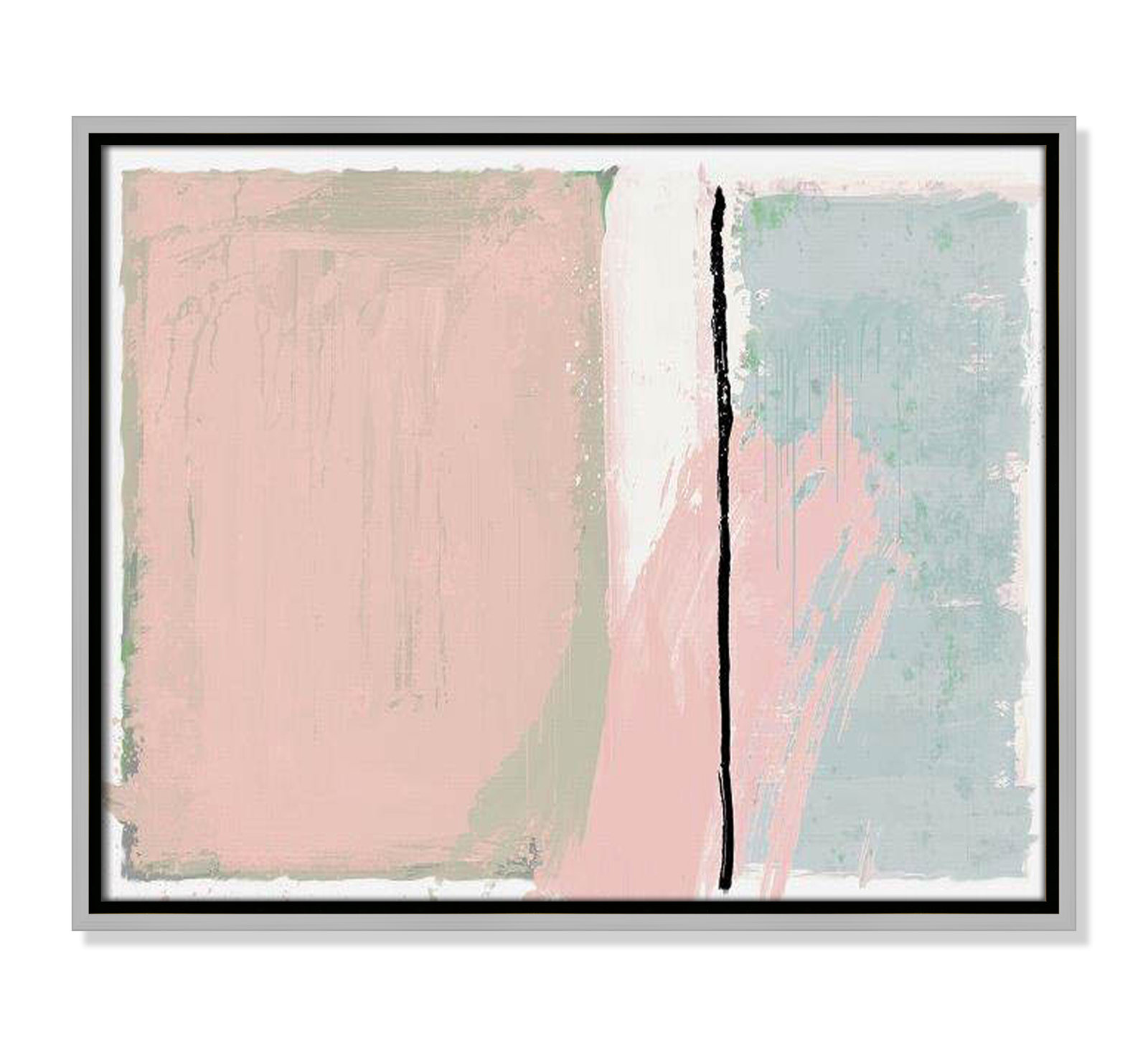Pastel Opulance Print, 17.5" H x 21.5" W x 2" D, Silver Floater Framed, No Mat