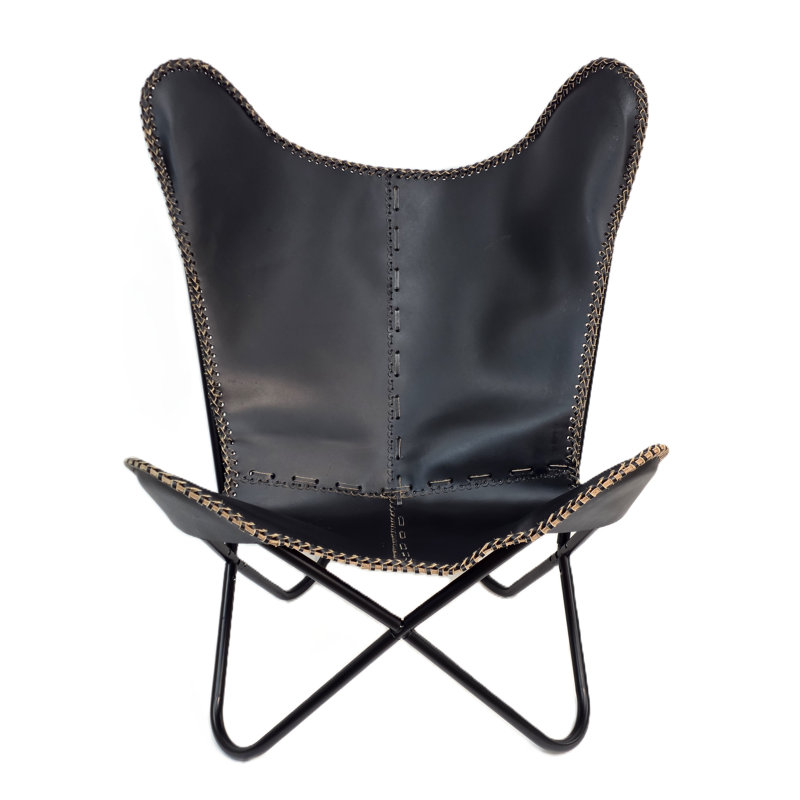 Fauteuil papillon Aadhvika 78,74 cm, Black