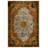 Girvin Yellow Oriental Machine Printed Cotton Polyester Area Rug-642099043