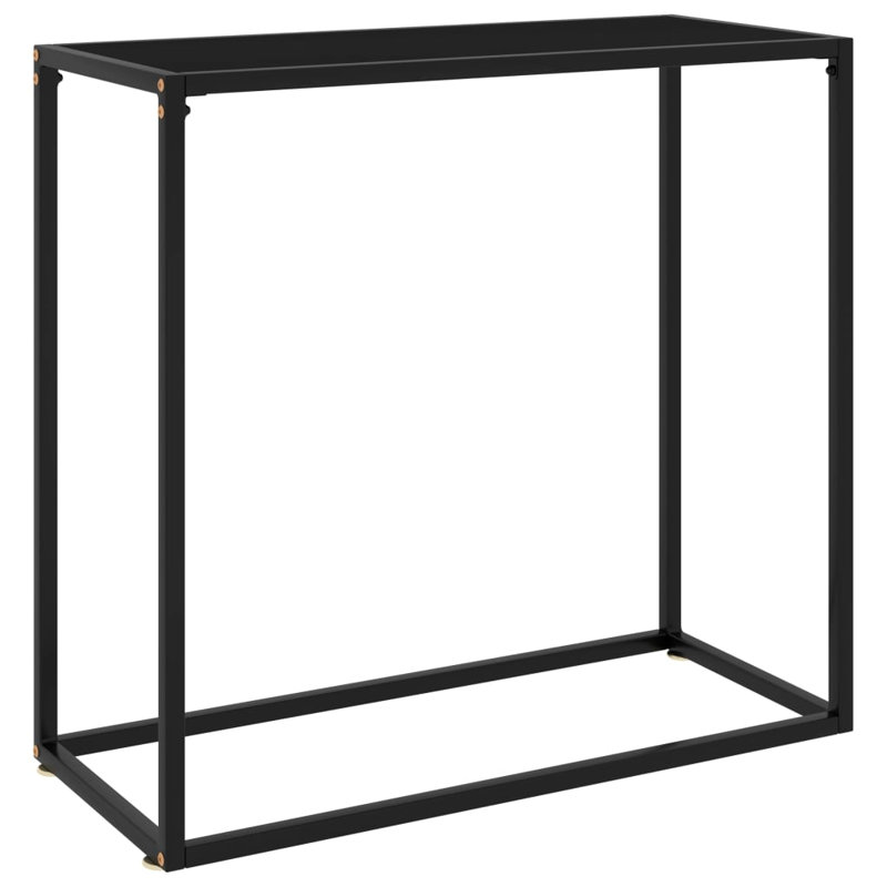 Console en verre trempé, Noir, H 29,53 po x l 31,5 po x P 13,78 po, Without Feet