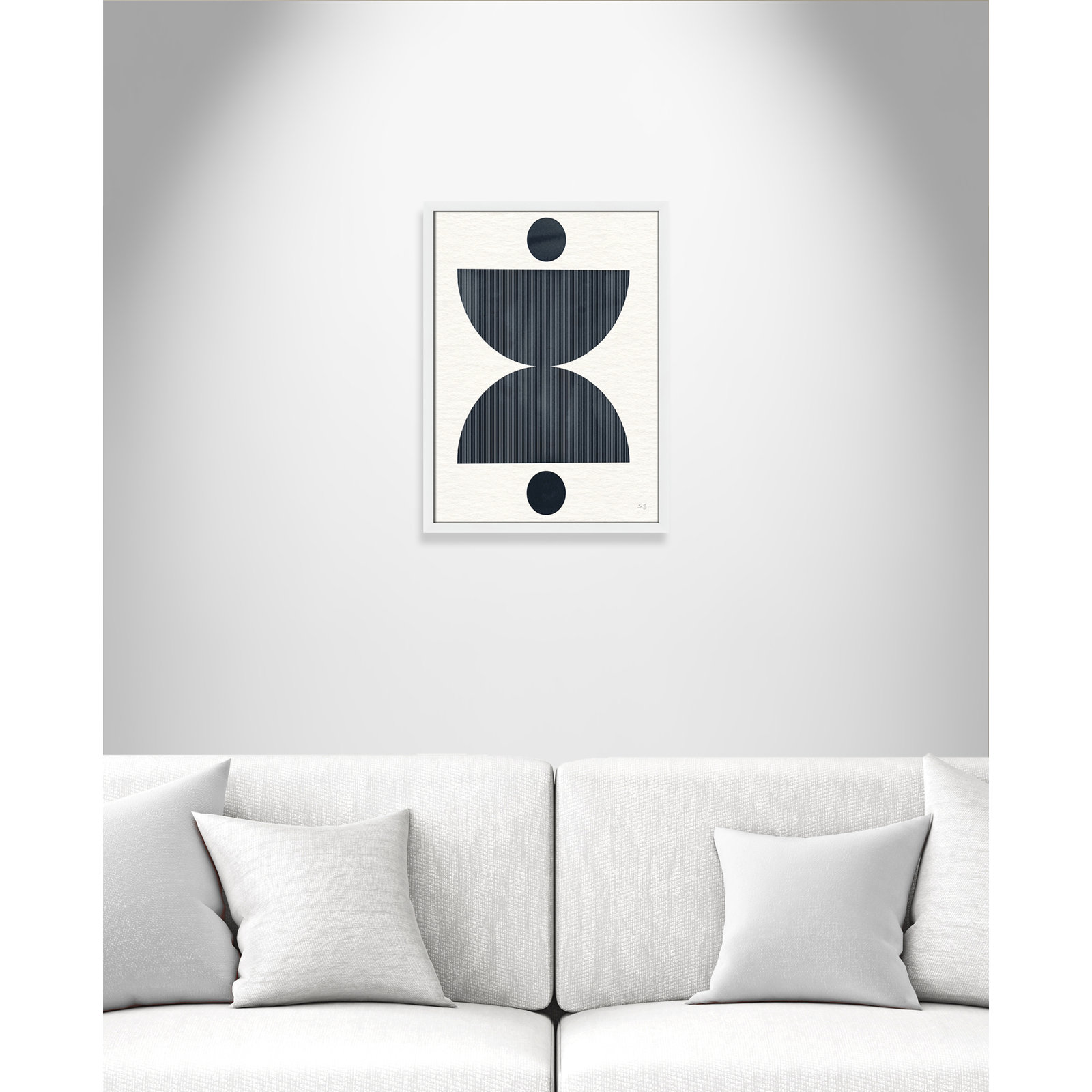 Eclipse II Print by Susan Jill, 23" H x 17" W x 0.75" D, Satin White Framed