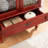Glass Cabinet With Illuminated Interior - 2 Doors, 1 Drawer, Adjustable Shelves, Cherry, Bulb, Falling Protection Precaution Charming Curio Display Feature Guarantee-1381547568