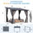 Wall-Mounted Lean To Pergola Gazebo With Curtains And Netting-107466350