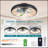 20" Black LED Ceiling Fan Light – Dimmable & Adjustable Colour Temperature, APP & Remote Control, Modern Smart Ceiling Fan For Living Room, Bedroom, And Dining Room (Silent/6-Speed/Reversible/DC Motor)