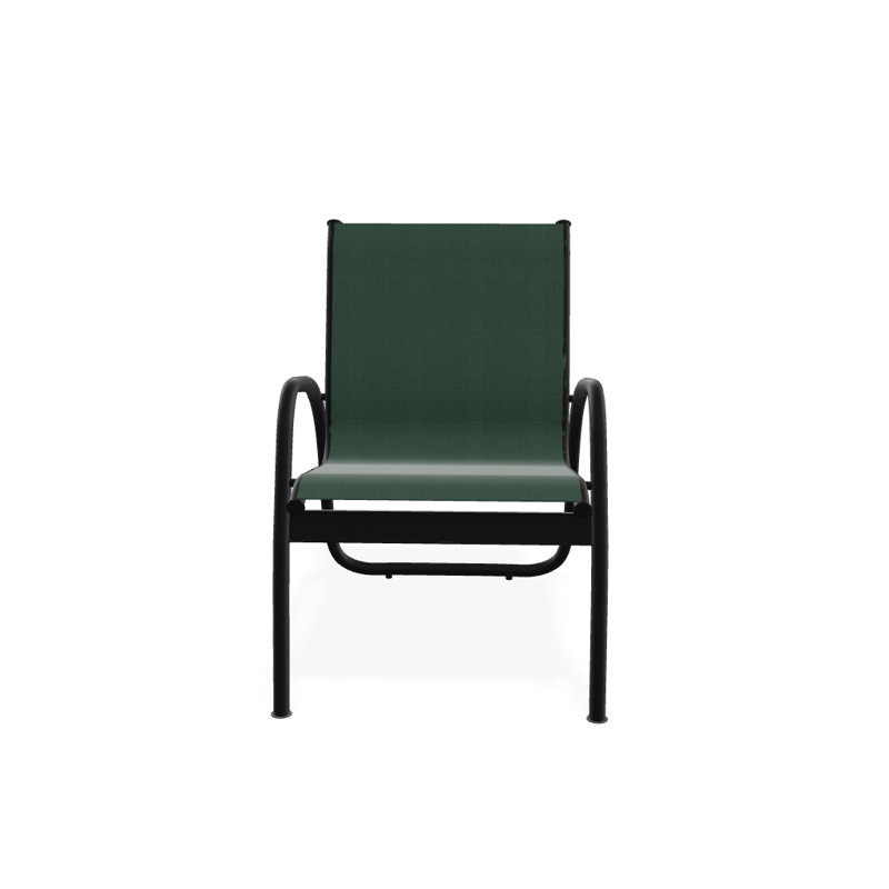 Fauteuil de patio Gardenella, Vert forêt 22D Sunbrella® vert, Noir texturé