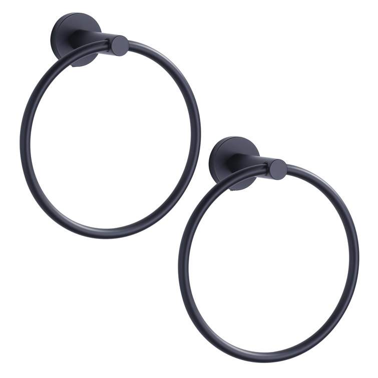 Wall Mounted Towel Ring with Concealed Mounting Hardware