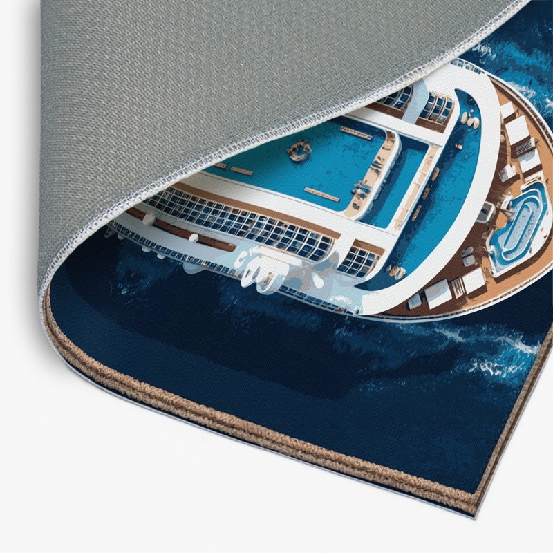 Transportation Blue Indoor and Outdoor Area Rug, Rectangle 2' x 3'