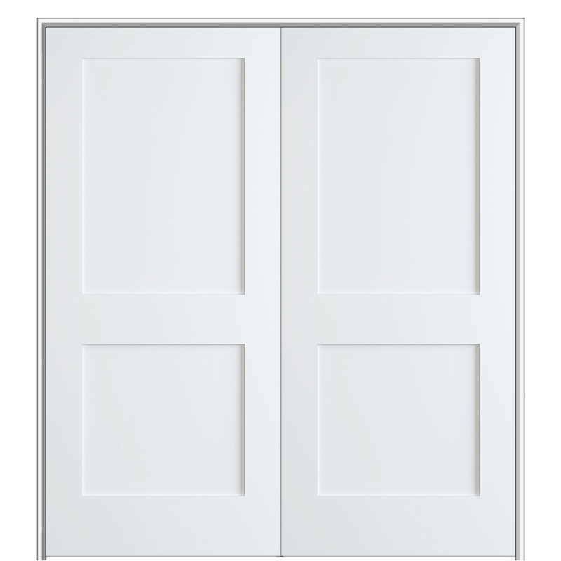 Double shaker intérieur à 2 panneaux apprêté, 58 po x 82,25 po