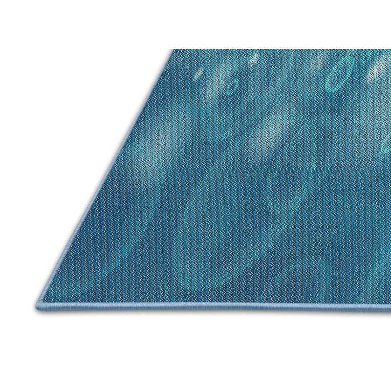 Tapis de zone bleue à motifs, Rectangle 2 pi x 5 pi