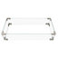 Foyer de table 43 po au gaz propane, foyer rectangulaire en osier à tissage ouvert de 60000 BTU avec pare-vent en verre pour terrasse de jardin-266962874